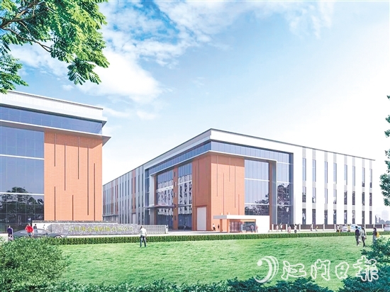 廣東科美金屬制造有限公司新工廠奠基，這是鶴山推動項目招引、動工、投產(chǎn)的又一有力見證。圖為項目效果圖。