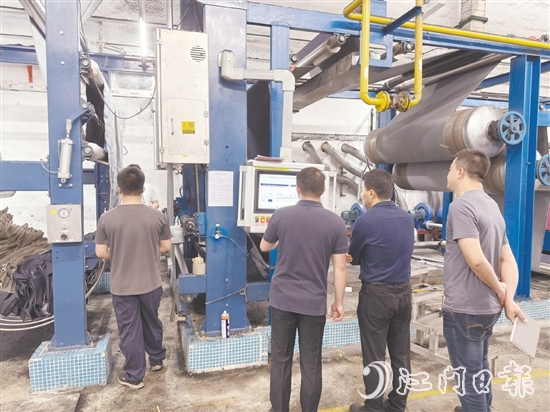 專家團(tuán)隊調(diào)研企業(yè)用能情況。