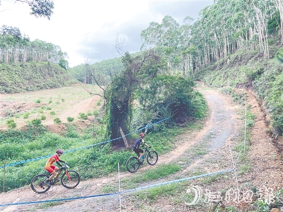 恩平山地自行車賽場吸引全國各地選手參賽。