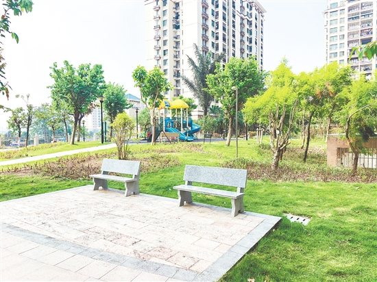 如今的南湖灣小區(qū)環(huán)境干凈整潔，蚊蟲(chóng)明顯減少。