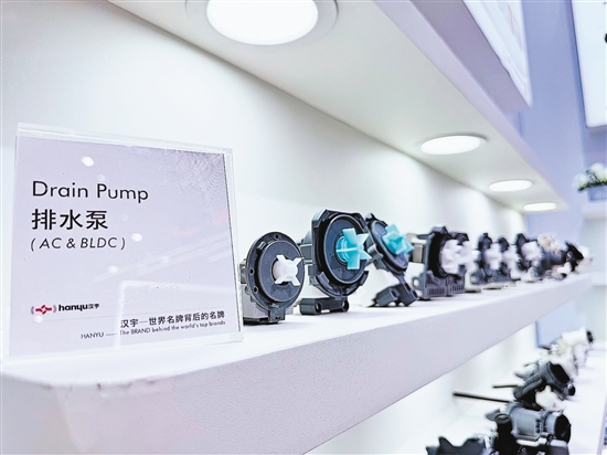 漢宇集團(tuán)在第139屆廣交會上展示的排水泵產(chǎn)品。