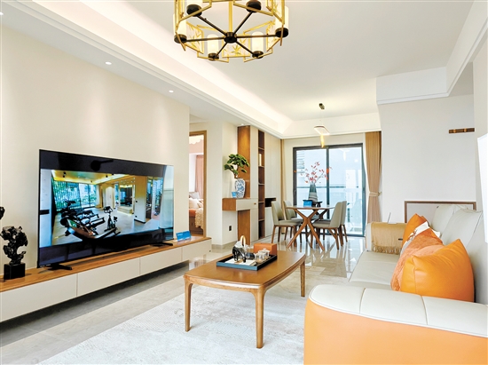 博學(xué)名苑豪裝江景樣板房實(shí)景圖。